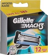 Shaving Razor Rifills, 12 pcs. - Gillette Mach3 XXL — photo N6