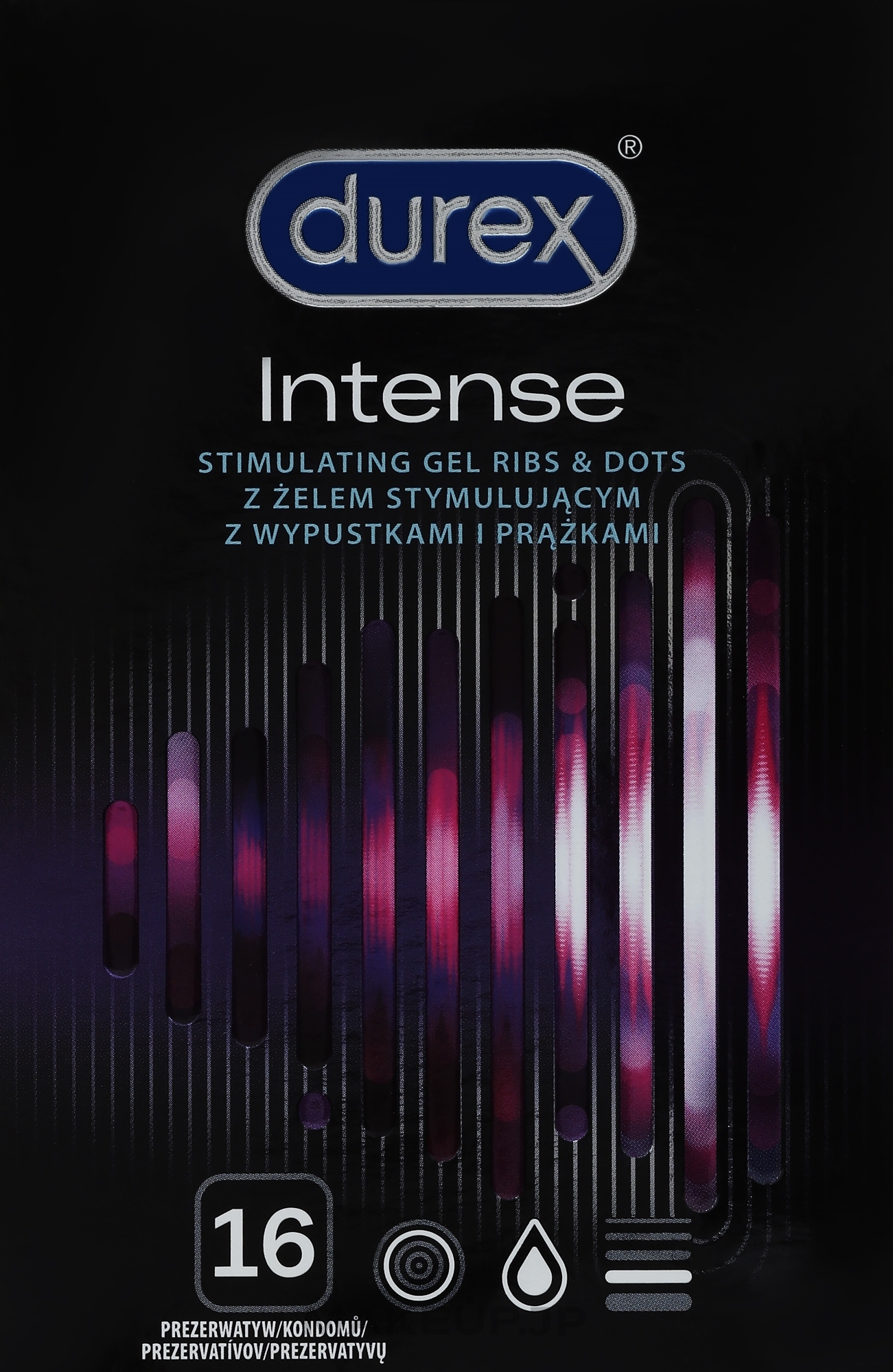 Ribbed Condoms, 16 pcs - Durex Intense Orgasmic — photo 16 szt.