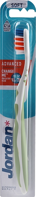 Toothbrush Soft, white-green - Jordan Advanced Soft Toothbrush — photo N4