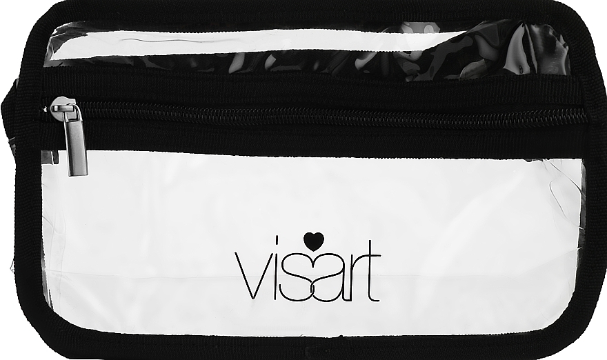 Plastic Makeup Bag, large, rounded, with pocket (empty) - Make-Up Atelier Paris Visart — photo N1