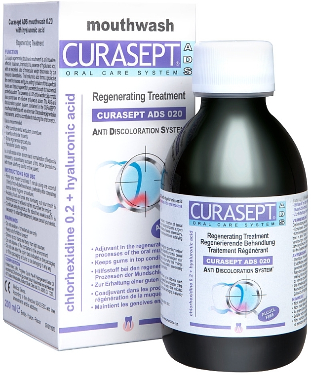 0.2%Chlorh exidine Mouthwash - Curaprox Curasept ADS 020 Regenerating Treatment — photo N1