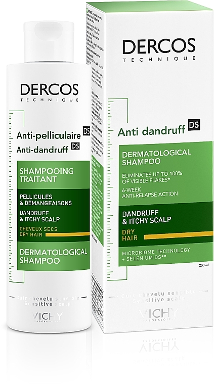 Anti-Dandruff Shampoo for Dry Hair - Vichy Dercos Anti-Dandruff Treatment Shampoo — photo N6