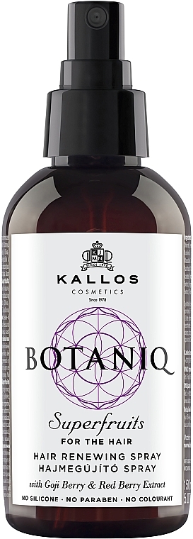 Hair Spray - Kallos Cosmetics Botaniq Superfruits Hair Renewing Spray — photo N1