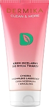 Fragrances, Perfumes, Cosmetics Micellar Washing Cream for Normal and Sensitive Skin - Dermika Clean & More