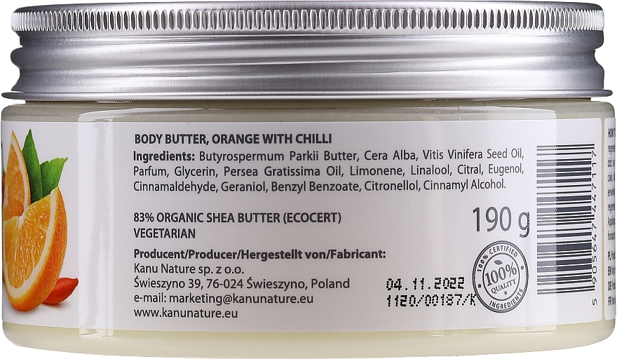 Body Butter "Orange & Chilli" - Kanu Nature Orange With Chilli Body Butter — photo N13