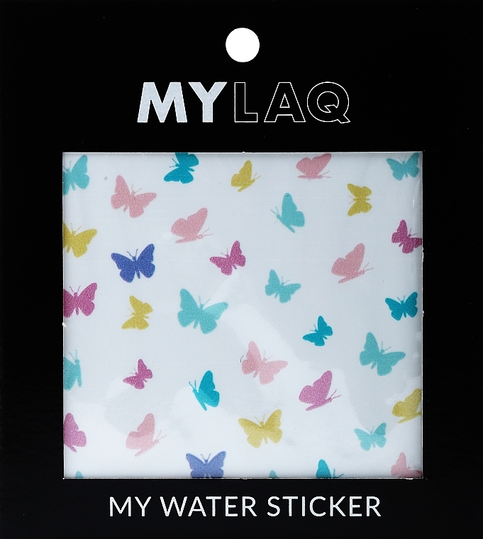 Nail Stickers, colored butterflies - MylaQ — photo N1
