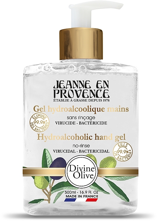 Dispenser Hand Wash - Jeanne en Provence Divine Olive Hydroalcoholic Hand Gel — photo N1