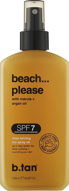 Tanning Oil SPF 7 "Beach Please" - B.tan Tanning Oil — photo N1