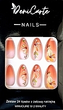 Fragrances, Perfumes, Cosmetics Almond Nail Tips, 24 pcs - Deni Carte Nails 7097