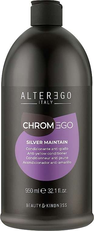 Blond & Grey Hair Conditioner - Alter Ego ChromEgo Silver Maintain Conditioner — photo N9