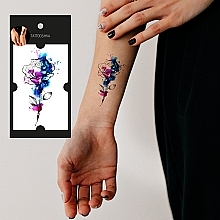 Temporary Tattoo "Graphic Watercolor Rose" - Tattooshka — photo N4