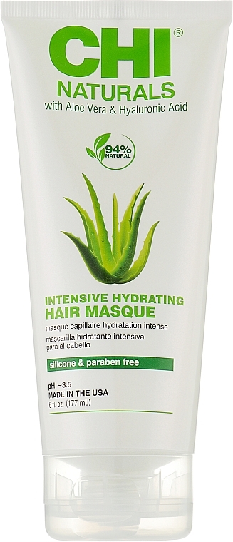 Intensive Moisturising Hair Mask - CHI Naturals With Aloe Vera Intensive Hydrating Hair Masque — photo N1