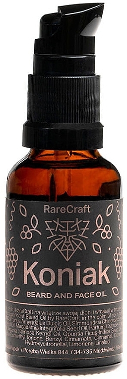 Cognac Beard Oil - RareCraft Beard Oil Cognac — photo N7