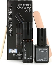 Fragrances, Perfumes, Cosmetics Manicure Kit - Sensationail Gel Primer Base & Top Coat (primer/3.54ml + b/top/7.39ml + acc/2szt)