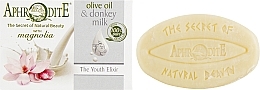 Fragrances, Perfumes, Cosmetics Olive Oil Soap with Donkey Milk & Magnolia Scent "Youth Elixir" - Aphrodite Advanced Olive Oil & Donkey Milk