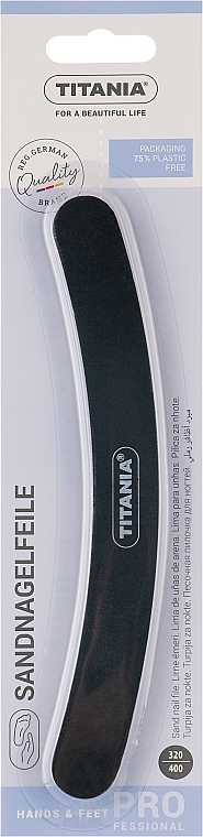 Curved Nail File, black-grey - Titania Nail File — photo N1