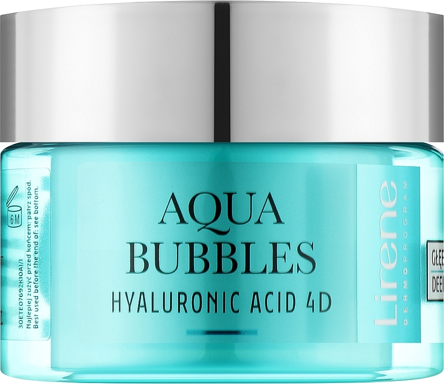 Moisturizing Facial Hydrocream - Lirene Aqua Bubbles Hyaluronic Acid 4D Moisturizing Hydrocream — photo N3