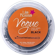 Fragrances, Perfumes, Cosmetics Bobby Pins, 6 cm, black - Lila Rossa Vogue Hair Grips