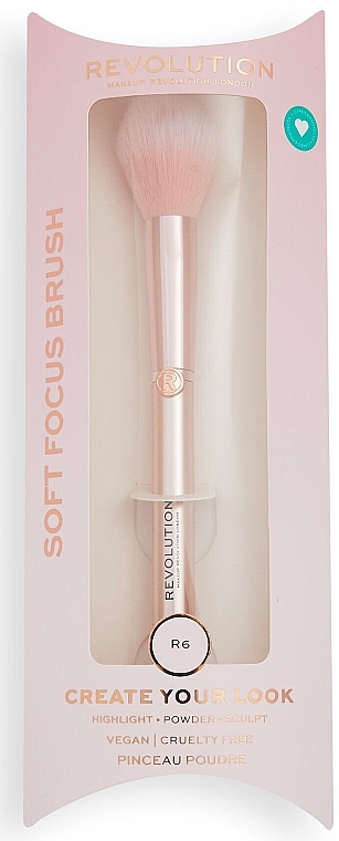 Makeup Brush - Makeup Revolution Soft Focus Create Highlighter Brush R6 — photo N2