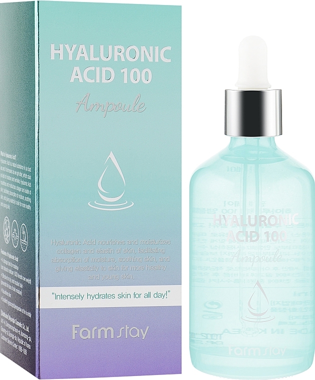 Moisturizing Hyaluronic Acid Serum - FarmStay Hyaluronic Acid 100 Ampoule — photo N2