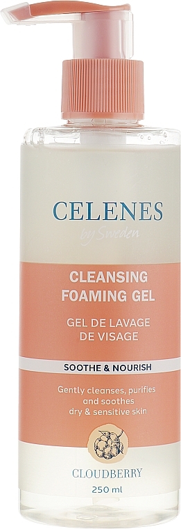 Cloudberry Foam Gel for Dry & Sensitive Skin - Celenes Cloudberry Cleansing Gel Dry and Sensitive Skin — photo N1