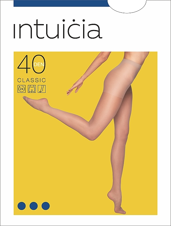 Tights "CLASSIC" 40 Den, beige - Intuicia — photo N9