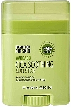 Fragrances, Perfumes, Cosmetics Sunscreen Stick - Farm Skin Fresh Food For Skin Avocado Cica Soothing Sun Stick SPF50+