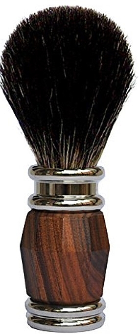 Badger Bristles Shaving Brush, chrome - Golddachs Shaving Brush Pure Badger Palisander Silver Chrome Plated — photo N1