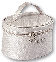 Fragrances, Perfumes, Cosmetics Makeup Bag "Dots", 97645, silver - Top Choice