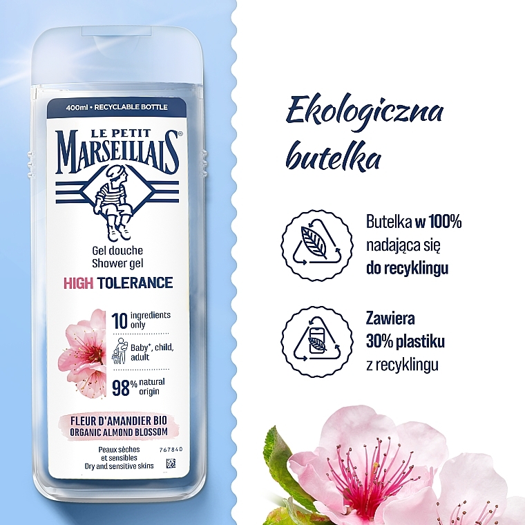 Almond Blossom Shower Gel - Le Petit Marseillais High Tolerance Almond Blossom Softening Shower Gel — photo N5