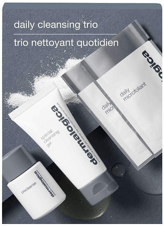 Men's Set - Dermalogica Daily Cleansing Trio Travel Size (oil/15ml + cl/gel/15ml + microfoliant/2x1g) — photo N1