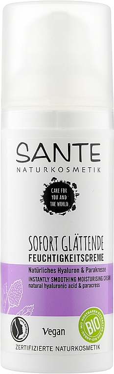 Moisturizing Anti-Wrinkle Botox Cream with Hyaluronic Acid & Akmella "Visible Effect" - Sante Instant Smooth Moisture Cream — photo N5