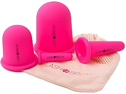 Body Silicone Massage Cup Set, pink, S/M/L/XL - Lash Brown — photo N1