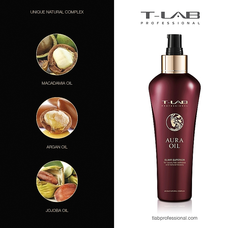 Luxurious Softness & Natural Beauty Elixir - T-LAB Professional Aura Oil Elexir Superior — photo N9