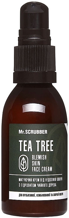 Face Cream with Tea Tree Hydrolate - Mr.Scrubber Tea Tree Blemish Skin Face Cream — photo N8