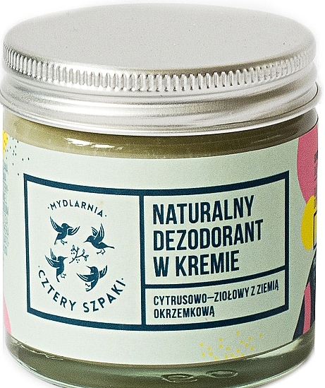 Deodorant-Cream with Citrus-Herbal Scent - Cztery Szpaki — photo N7