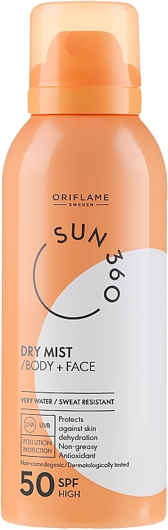 Sunscreen Body & Face Spray - Oriflame Sun 360 Dry Mist SPF 50  — photo N1