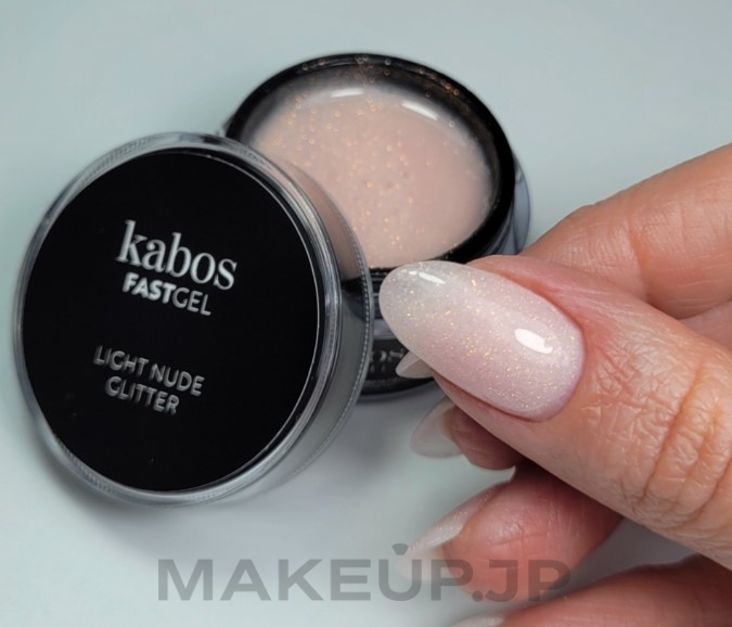 Builder Gel with Memory Effect - Kabos Fastgel UV/LED — photo Light Nude Glitter