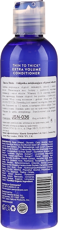 Hair Conditioner - Jason Natural Cosmetics Thin-to-Thick Conditioner — photo N2