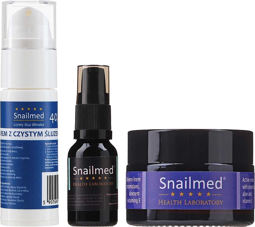 Men Set #7 - Snailmed (f/cr/30ml + cr/60ml + ser/15ml) — photo N8