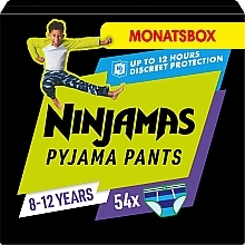 Ninjamas Pyjama Boy Diaper Pants, 8-12 years (27-43 kg), 54 pcs. - Pampers — photo N1