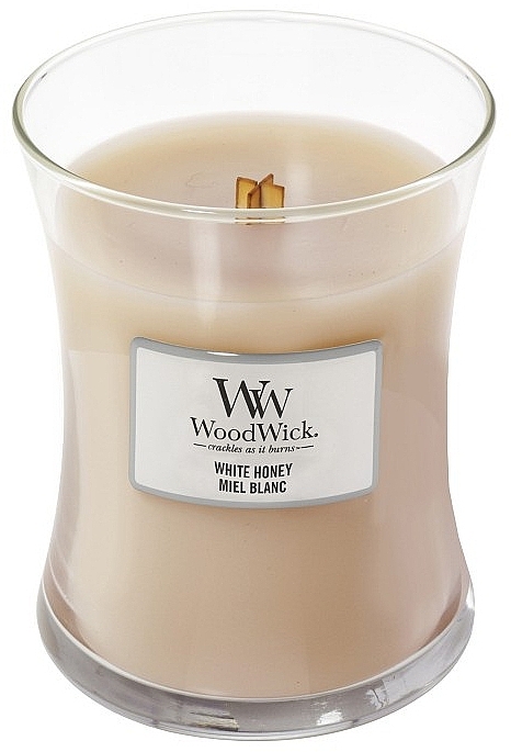 Scented Candle in Glass - WoodWick Hourglass Candle White Honey — photo N7