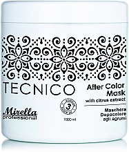 Fragrances, Perfumes, Cosmetics Post Coloring Hair Mask with Citrus Extract - Mirella Professional After Color Mask