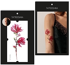 Temporary Tattoo "Watercolor Magnolia" - Tattooshka — photo N4