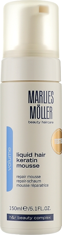 Restructuring Hair Mousse "Liquid Keratin" - Marlies Moller Volume Liquid Hair Keratin Mousse (tester) — photo N14