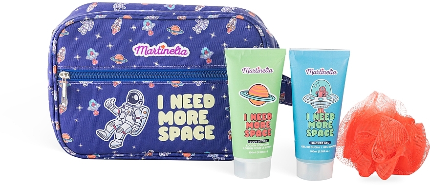 Set - Martinelia I Need More Space Bag Set (sh/gel/100 ml + b/lot/100 ml + sponge/1 pcs) — photo N1