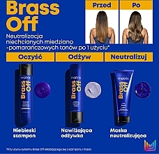 Hair Color Preserving Shampoo - Matrix Total Results Brass Off Blue Shampoo For Brunettes — photo N4