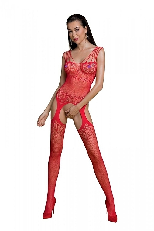 Bodystocking, ECO BS004, red - Passione — photo N1