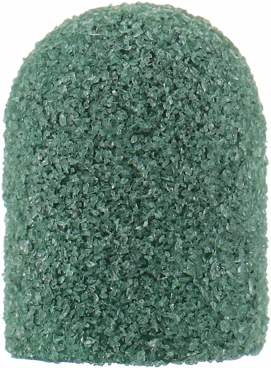 Nail Drill Bit Cap 80 grit, 10 mm, green - Tufi Profi — photo N1