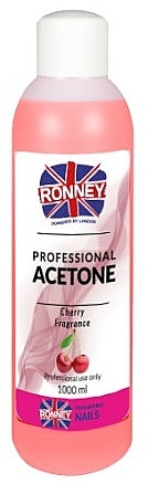 Nail Polish Remover "Cherry" - Ronney Professional Acetone Cherry — photo N2